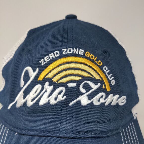 District Men's Zero Zone Gold Club Strapback Mesh Back Hat Blue White Gatorade - Picture 4 of 13